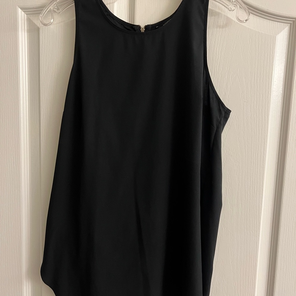 Banana Republic Black Sleeveless Relaxed Tank Top